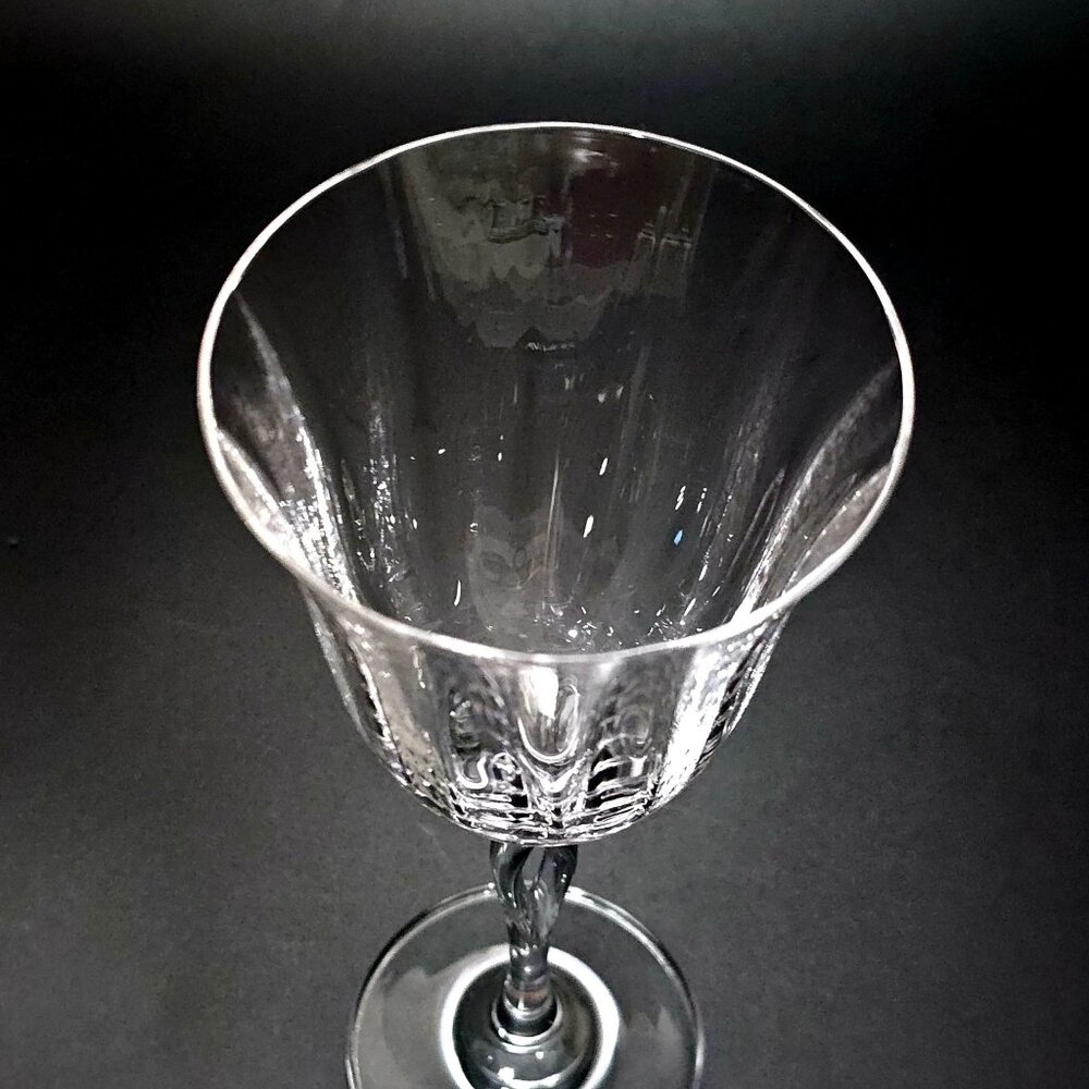 Oneida Chateau Crystal Wine Glass 8" fine crystal Bavaria marked logo vintage - Picture 3 of 5